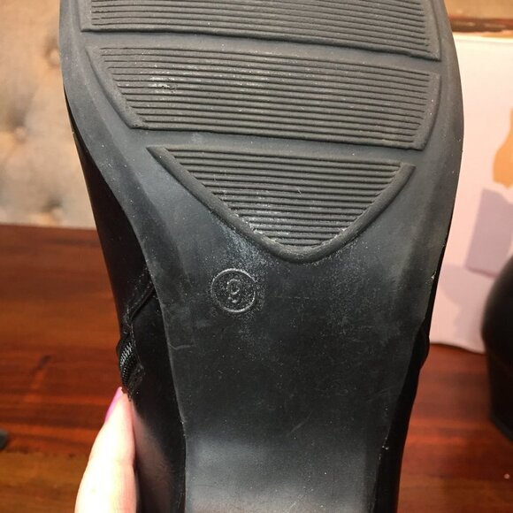 Jones Bootmaker Womens Brown Leather Mid Heel Flex Ankle Boots Heels - Picture 6 of 6